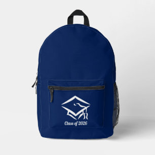 Graduation Class of 20?? BLUCLWHT Customize Year Printed Backpack