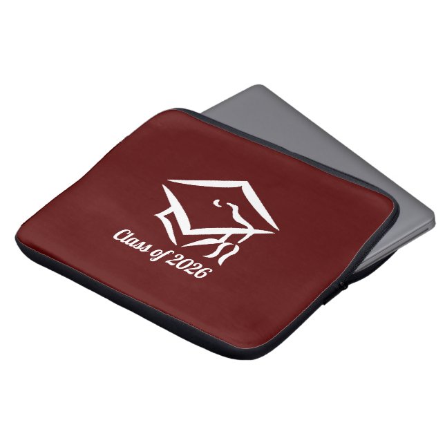 Graduation Class of 20?? BURWHT Customize Year Laptop Sleeve (Front Top)