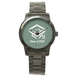 Graduation Class of 20?? DKGRNWHT Customize Year Watch