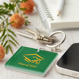 Graduation Class of 20?? GRNGLD Customize Year Keychain