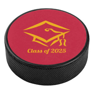 Graduation Class of 20?? REDGLD Custom Year Name Hockey Puck