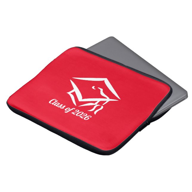 Graduation Class of 20?? REDWHT Customize Year Laptop Sleeve (Front Top)