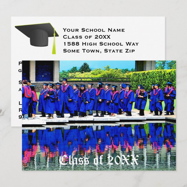 Graduation Class of 20XX by Water Invitation (Front/Back)