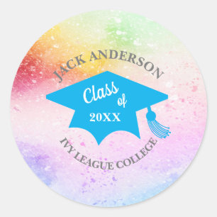 Graduation Class of 20XX Custom Personalized Throw Classic Round Sticker