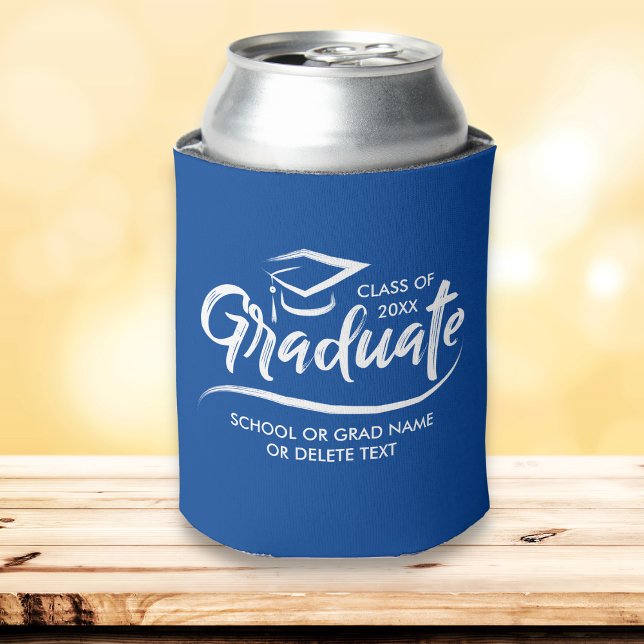 Graduation Class of 20XX Your School Colour Custom Can Cooler (Creator Uploaded)
