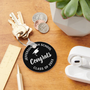 Graduation Class of Add Year Custom School Name Keychain