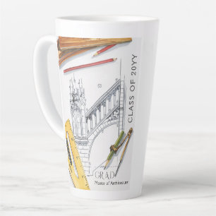 Graduation Class of Architecture Engineer Photo Latte Mug