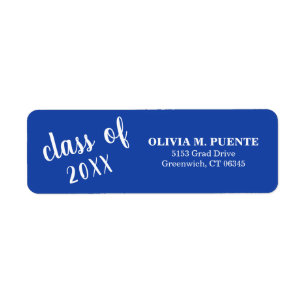 Graduation Class Of Blue Return Address
