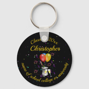 Graduation Class of Bubbly Sparkling Wine Keychain