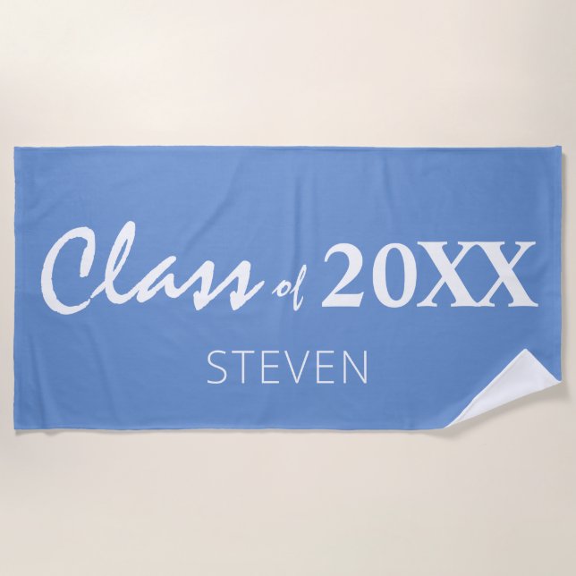 Graduation Class of Custom Year Personalized Beach Towel (Front)