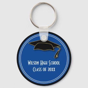 Graduation Class of Keepsake Blue School Colour Keychain