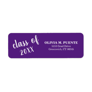 Graduation Class Of Purple Return Address