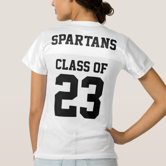 Graduation Class of XX Women's Football Jersey (Back)