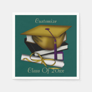 Graduation & Class Reunion Cap & Diploma Napkins 4