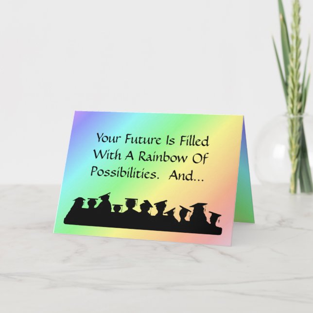 Graduation Class Silhouettes  Card to Customize (Front)