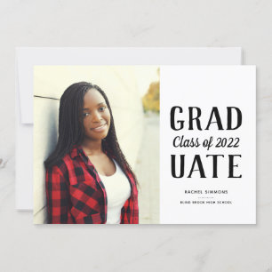 Graduation Class Stacked Modern Type Announcement