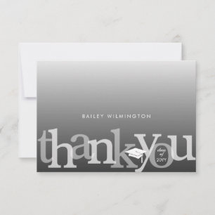 Graduation Class Year Modern Thank You