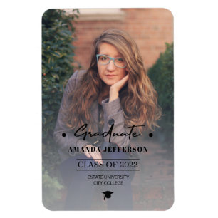 Graduation class year school photo personalized ma magnet