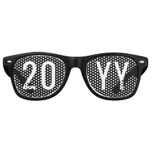 Graduation Class Year Simple Modern Black & White Retro Sunglasses