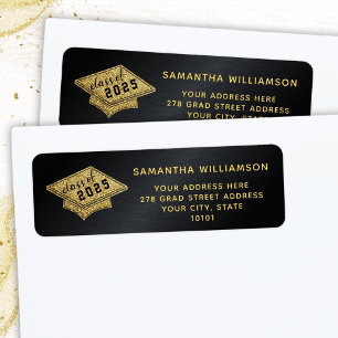 Graduation Classe Noir et Or de 2025 Graduate