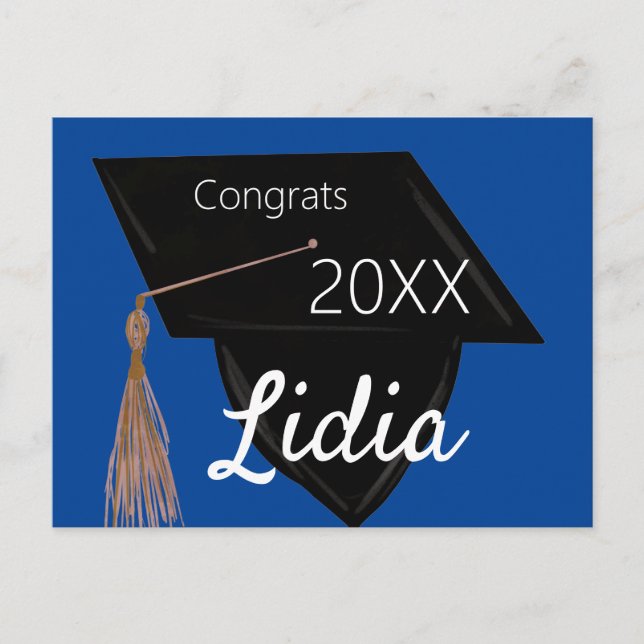 Graduation College Highschool Cap Postcard (Front)