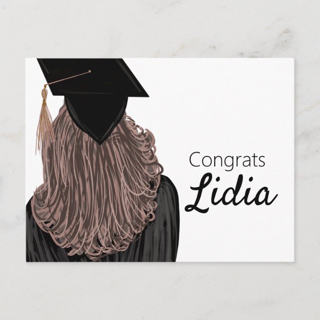 Graduation College Highschool Girl Graduate Postcard (Front)