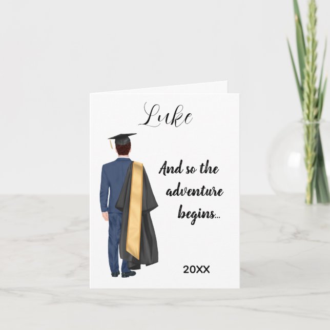 Graduation College Leaver Carte moderne pour lui (Devant)