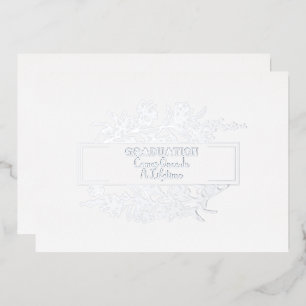Graduation Comes Once In A Lifetime Foil Invitatio