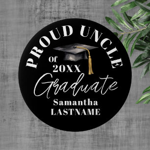 Graduation Commencement Celebration Proud Uncle 4 Inch Round Button