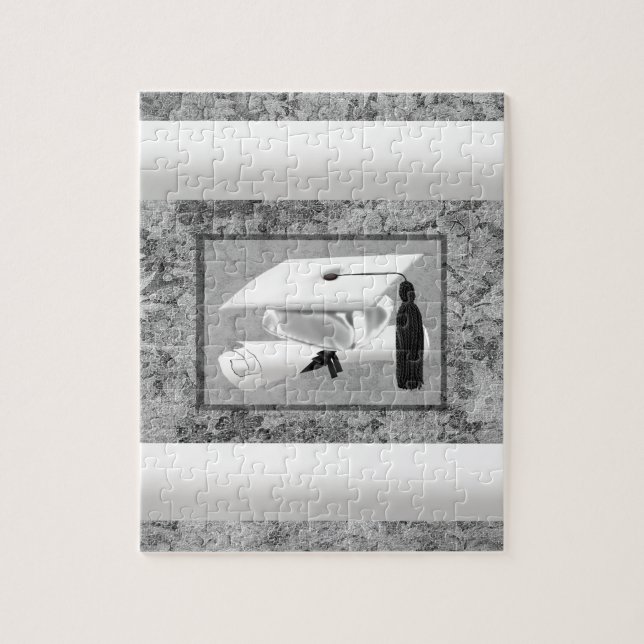 Graduation, Commencement Ceremony 2015, Cap & Dipl Jigsaw Puzzle (Vertical)