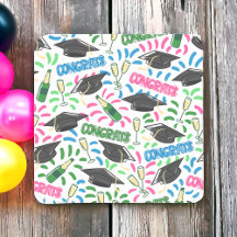 Graduation Congrats Champagne Confetti Colourful