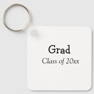 Graduation congrats class of 20xx add name text keychain