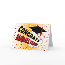 Graduation Congrats for a Baseball Star