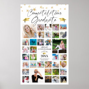 Graduation Congrats Grad 35 Photo Collage Poster