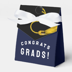 Graduation Congrats Navy Blue Favour Box