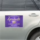 Graduation Congrats Purple Gold and White Parade
