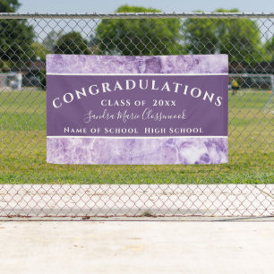 Graduation Congratulation  Purple Amethyst Crystal Banner