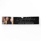 Graduation congratulations black modern photo