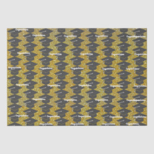 Graduation Congratulations Cap Gold Glitter Tissue Paper