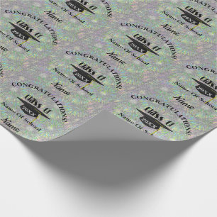 Graduation Congratulations Cap Tassel Personalized Wrapping Paper