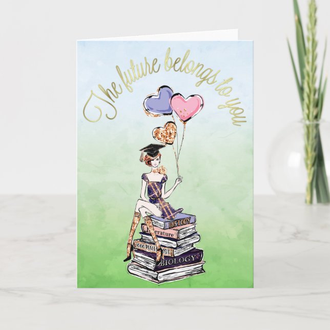 Graduation Congratulations Card for girl (Front)