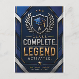 Graduation Congratulations Card   Luxury Navy Blue