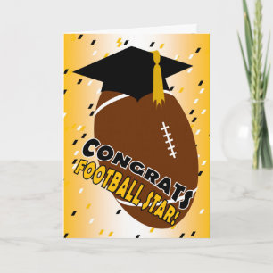 Graduation Congratulations for a Football Star Card