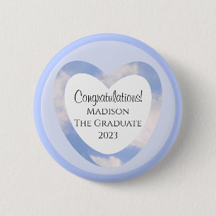Graduation Congratulations Light Blue Sky 2 Inch Round Button