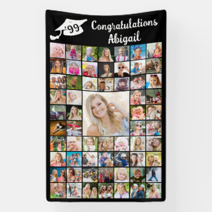 Graduation Congratulations Name 62 Photo Collage Banner