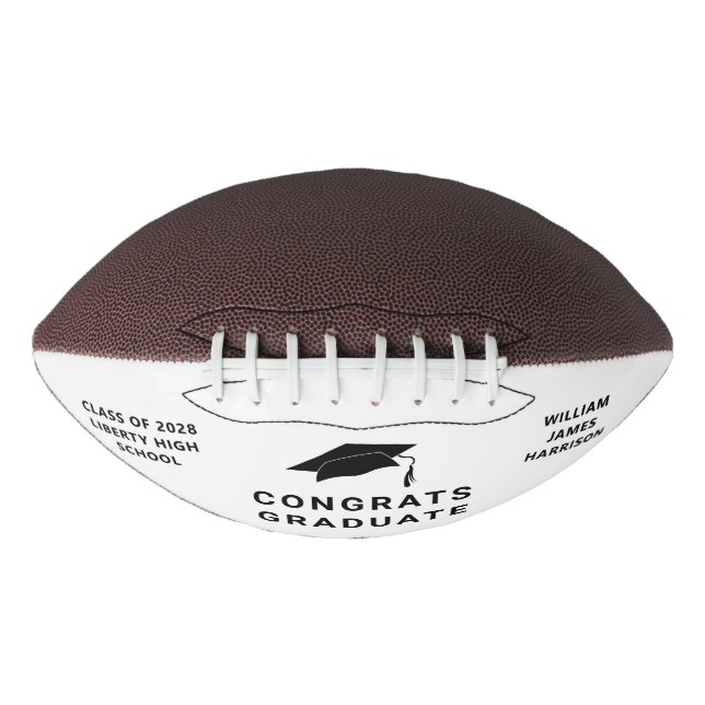 Graduation Congratulations Personalized Football (Front)