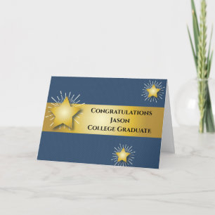 Graduation Congratulations Personalized Star Card