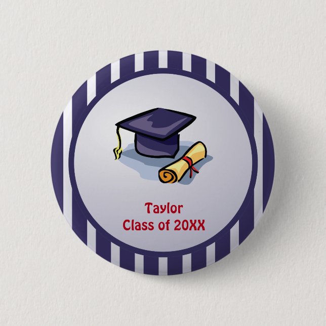 Graduation Congratulations Remember the Past 2 Inch Round Button (Front)