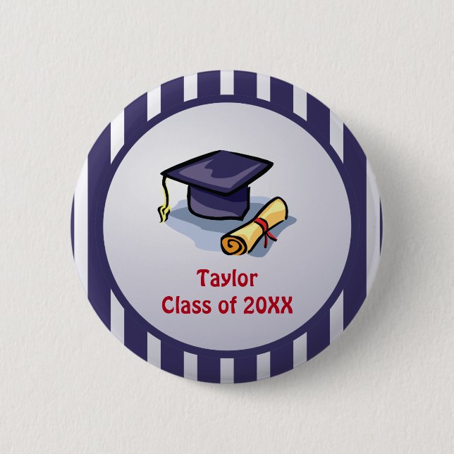 Graduation Congratulations Remember the Past 2 Inch Round Button (Front)
