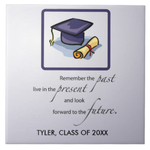 Graduation Congratulations Remember the Past Tile